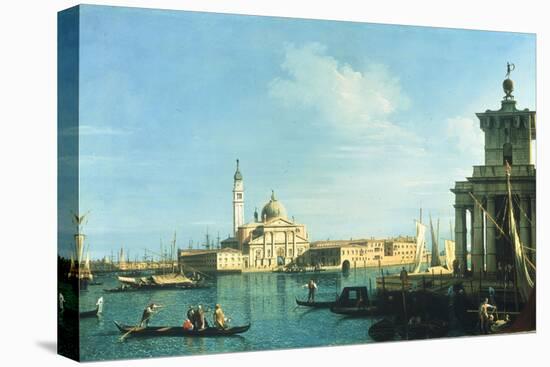 View of Venice from the Punta della Dogana towards San Giorgio Maggiore-Canaletto-Stretched Canvas