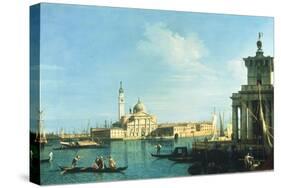 View of Venice from the Punta della Dogana towards San Giorgio Maggiore-Canaletto-Stretched Canvas
