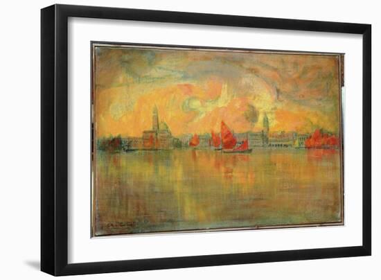 View of Venice from the Sea, 1896-Charles Cottet-Framed Giclee Print