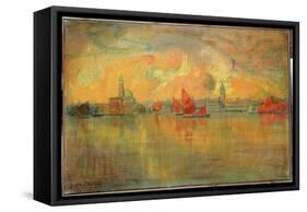 View of Venice from the Sea, 1896-Charles Cottet-Framed Stretched Canvas