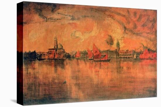 View of Venice from the Sea, C1896-Charles Cottet-Stretched Canvas