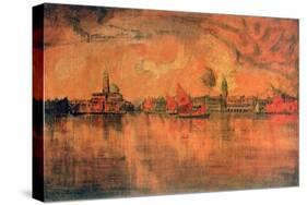 View of Venice from the Sea, C1896-Charles Cottet-Stretched Canvas