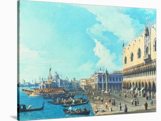 View of Venice with the Salute, C.1735-Canaletto-Stretched Canvas