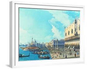 View of Venice with the Salute, C.1735-Canaletto-Framed Giclee Print