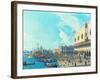 View of Venice with the Salute, C.1735-Canaletto-Framed Giclee Print