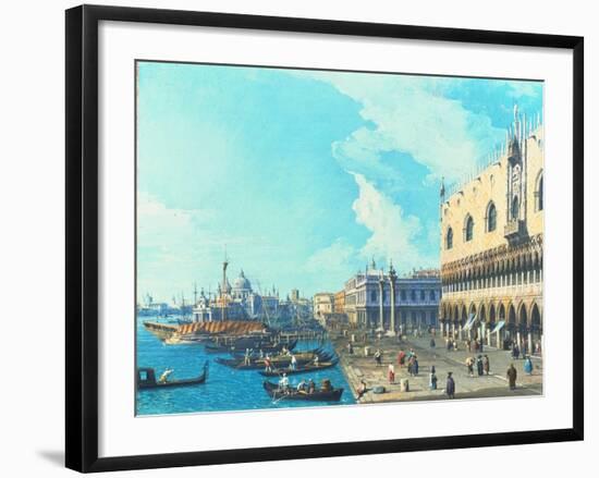 View of Venice with the Salute, C.1735-Canaletto-Framed Giclee Print