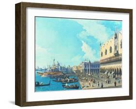 View of Venice with the Salute, C.1735-Canaletto-Framed Giclee Print