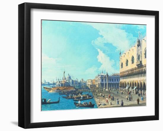View of Venice with the Salute, C.1735-Canaletto-Framed Giclee Print