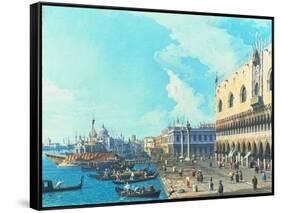 View of Venice with the Salute, C.1735-Canaletto-Framed Stretched Canvas