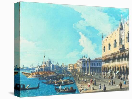 View of Venice with the Salute, C.1735-Canaletto-Stretched Canvas