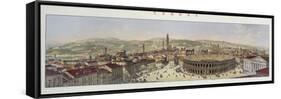 View of Verona, Engraved by L. Cherbuin (Colour Engraving) (See 130088)-P. Majocchi-Framed Stretched Canvas