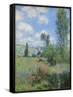 View of Vetheuil, 1880-Claude Monet-Framed Stretched Canvas