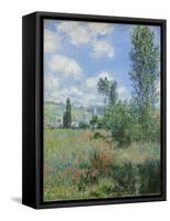 View of Vetheuil, 1880-Claude Monet-Framed Stretched Canvas