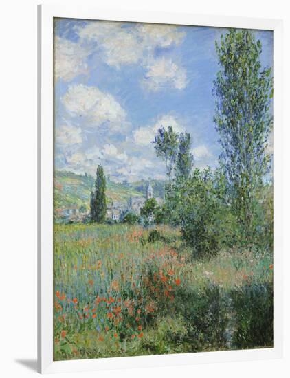 View of Vetheuil, 1880-Claude Monet-Framed Giclee Print