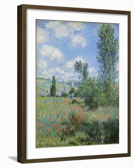 View of Vetheuil, 1880-Claude Monet-Framed Giclee Print