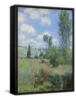 View of Vetheuil, 1880-Claude Monet-Framed Stretched Canvas