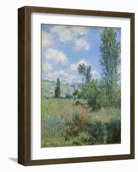 View of Vetheuil, 1880-Claude Monet-Framed Giclee Print