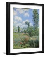 View of Vetheuil, 1880-Claude Monet-Framed Giclee Print