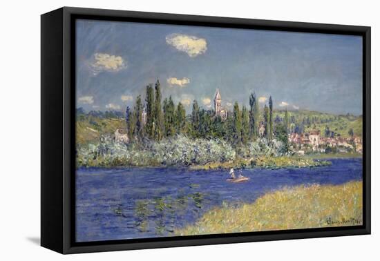 View of Vetheuil, 1880-Claude Monet-Framed Stretched Canvas