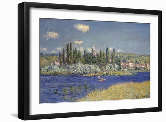 View of Vetheuil, 1880-Claude Monet-Framed Giclee Print