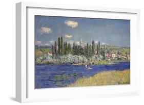 View of Vetheuil, 1880-Claude Monet-Framed Giclee Print