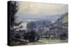 View of Vetheuil, Sunset, 1897-Albert-Charles Lebourg-Stretched Canvas