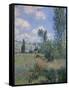 View of Vetheuil-Claude Monet-Framed Stretched Canvas