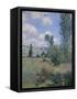 View of Vetheuil-Claude Monet-Framed Stretched Canvas