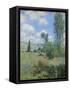 View of Vétheuil-Claude Monet-Framed Stretched Canvas