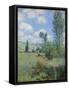 View of Vétheuil-Claude Monet-Framed Stretched Canvas