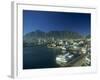 View of Victoria and Albert Waterfront with Table Mountain Behind, Cape Town, South Africa, Africa-Fraser Hall-Framed Photographic Print