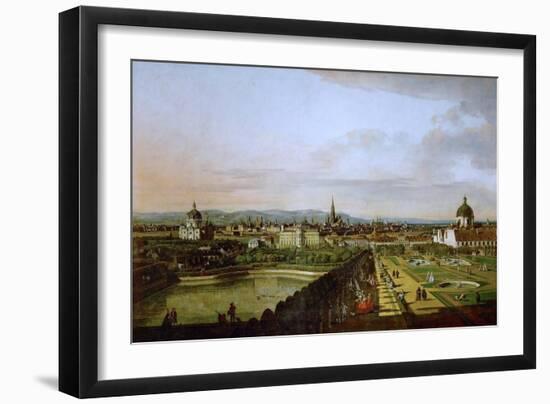 View of Vienna from the Belvedere, Between 1758 and 1761-Bernardo Bellotto-Framed Giclee Print
