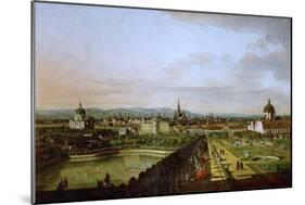 View of Vienna from the Belvedere, Between 1758 and 1761-Bernardo Bellotto-Mounted Giclee Print