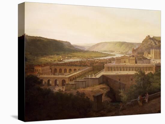 View of Vienna in Roman Times, 1860-Etienne Rey-Stretched Canvas