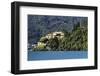 View of Villa Balbianello, Lenno Como, Lake Como, Lombardy, Italy-George Oze-Framed Photographic Print