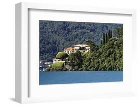 View of Villa Balbianello, Lenno Como, Lake Como, Lombardy, Italy-George Oze-Framed Photographic Print