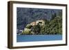 View of Villa Balbianello, Lenno Como, Lake Como, Lombardy, Italy-George Oze-Framed Photographic Print