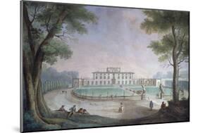 View of Villa before its Neoclassical Restructuring, Fresco by Giuseppe Zocchi-null-Mounted Giclee Print