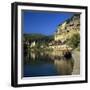 View of Village and Dordogne River, La Roque Gageac, Dordogne, Aquitaine, France, Europe-Stuart Black-Framed Photographic Print