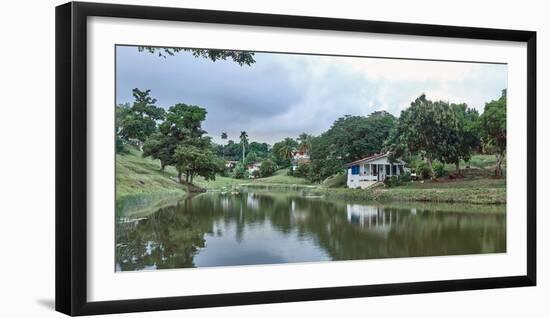 View of village and nature reserve, Las Terrazas, Candelaria, Artemisa Province, Cuba-null-Framed Photographic Print