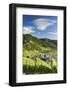 View of vineyards and River Moselle, Bernkastel-Kues, Rhineland-Palatinate, Germany-Ian Trower-Framed Photographic Print