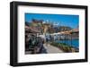 View of Virgin Mary Spiliani Monastery above the town of Mandraki, Mandraki, Nisyros, Dodecanese-Frank Fell-Framed Photographic Print