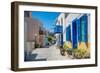 View of Virgin Mary Spiliani Monastery above the town of Mandraki, Mandraki, Nisyros, Dodecanese-Frank Fell-Framed Photographic Print