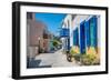 View of Virgin Mary Spiliani Monastery above the town of Mandraki, Mandraki, Nisyros, Dodecanese-Frank Fell-Framed Photographic Print