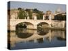 View of Vittorio Emanuele II Bridge, with St. Peters Dome, Rome, Lazio, Italy, Europe-Olivieri Oliviero-Stretched Canvas