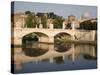 View of Vittorio Emanuele II Bridge, with St. Peters Dome, Rome, Lazio, Italy, Europe-Olivieri Oliviero-Stretched Canvas