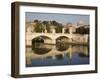 View of Vittorio Emanuele II Bridge, with St. Peters Dome, Rome, Lazio, Italy, Europe-Olivieri Oliviero-Framed Photographic Print