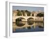 View of Vittorio Emanuele II Bridge, with St. Peters Dome, Rome, Lazio, Italy, Europe-Olivieri Oliviero-Framed Photographic Print