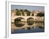 View of Vittorio Emanuele II Bridge, with St. Peters Dome, Rome, Lazio, Italy, Europe-Olivieri Oliviero-Framed Photographic Print