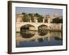 View of Vittorio Emanuele II Bridge, with St. Peters Dome, Rome, Lazio, Italy, Europe-Olivieri Oliviero-Framed Photographic Print